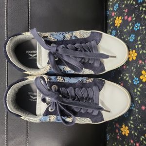 Zadig & Voltaire Leather Blue Python Sneakers. Made in Italy 37